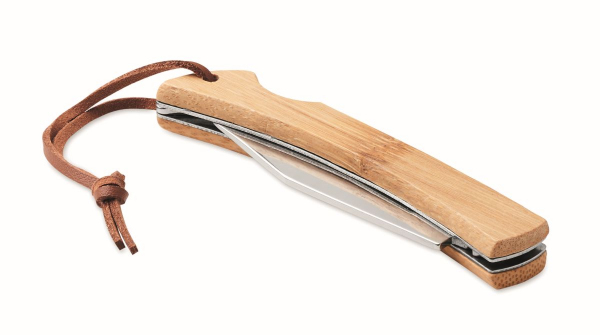 Nóż składany z bambusa