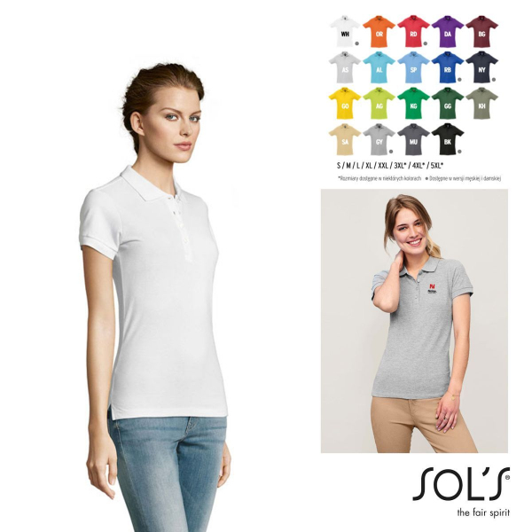 PEOPLE Damskie POLO 210g