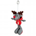 Brelok odblaskowy Reindeer, szary/czerwony 
