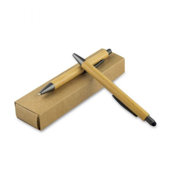 Bambusowy zestaw piśmienniczy, długopis touch pen i ołówek mechaniczny | Wallace